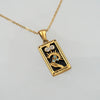 The Magician Tarot Card Necklace Gold